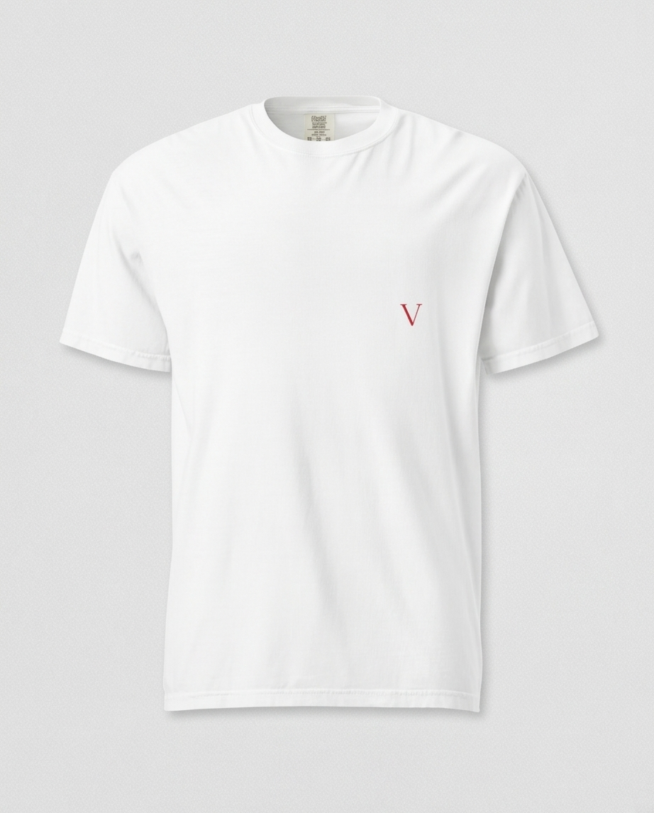 VELARO Core Backprint Tee – White (Unisex)